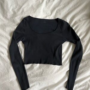 Black Long Sleeve Brandy Top